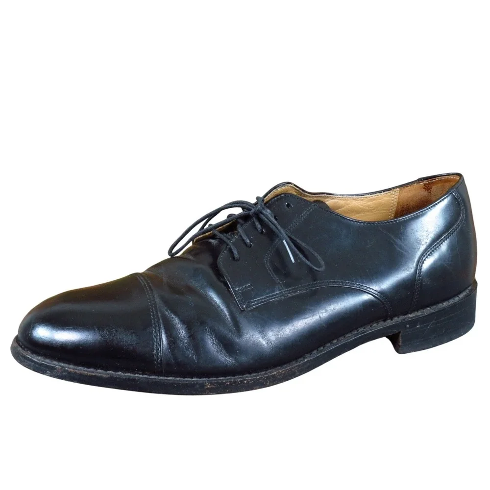 Bostonian Crown Windsor Men Casual‎ Dress Shoe Sz 10 Office Formal Black Leather